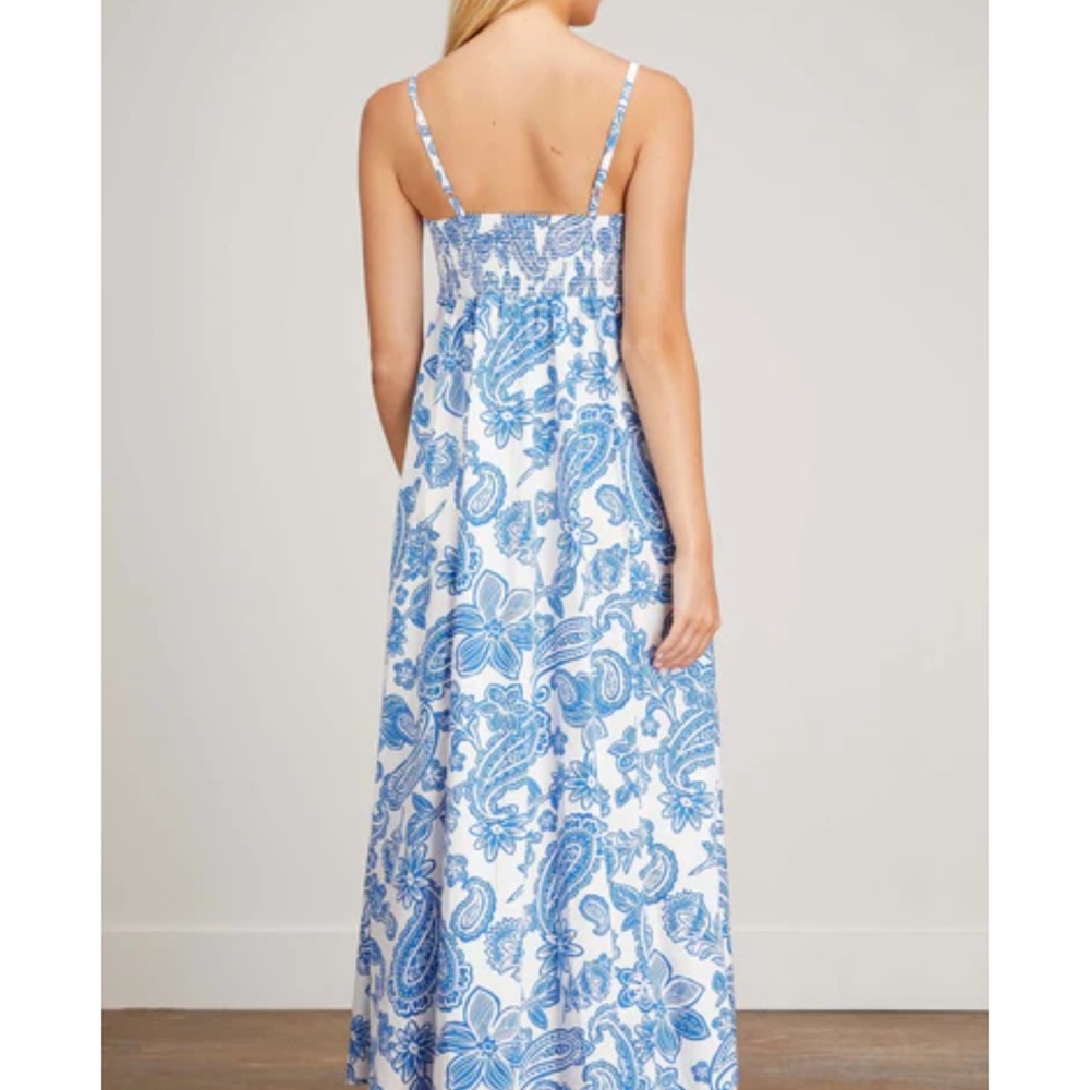 Xirena‎ Ava dress in Santorini white blue cotton midi size L NWT - Picture 10 of 10